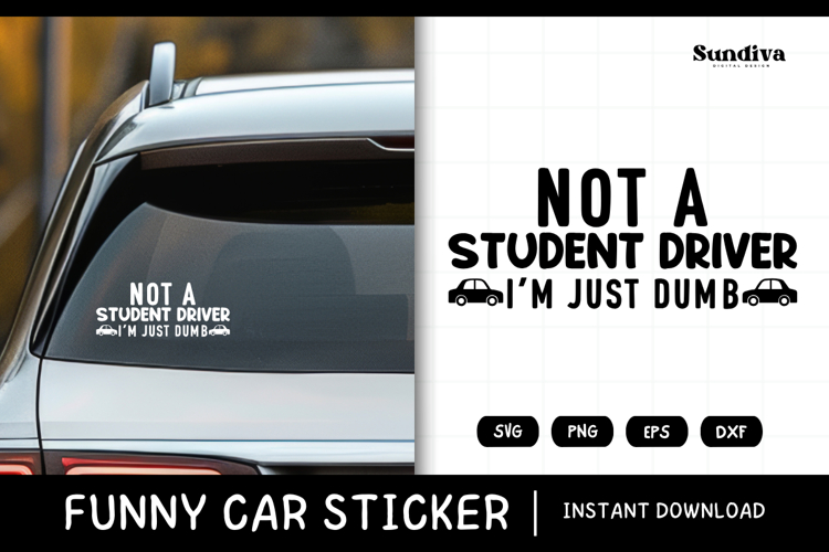 Funny Car Sticker Saying | Vehicle Decal - Im Just Dumb