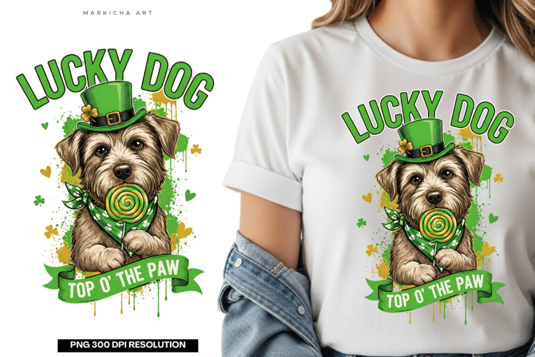 St Patrick Day Dog Png Sublimation - Cute St patrick Dog