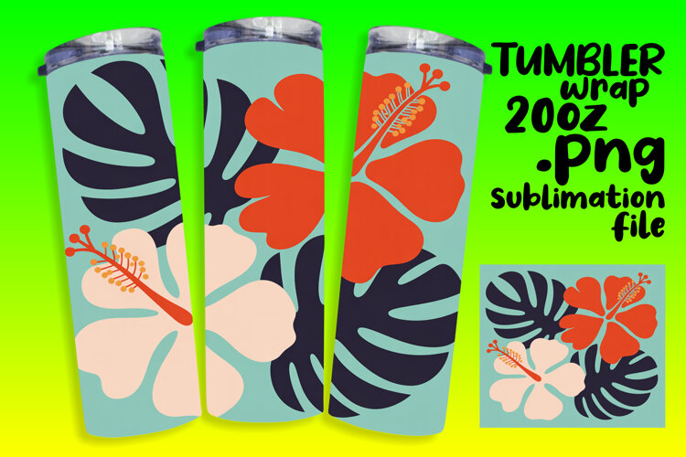 Craft Your Own 20oz Tumbler , Flowers example image 1