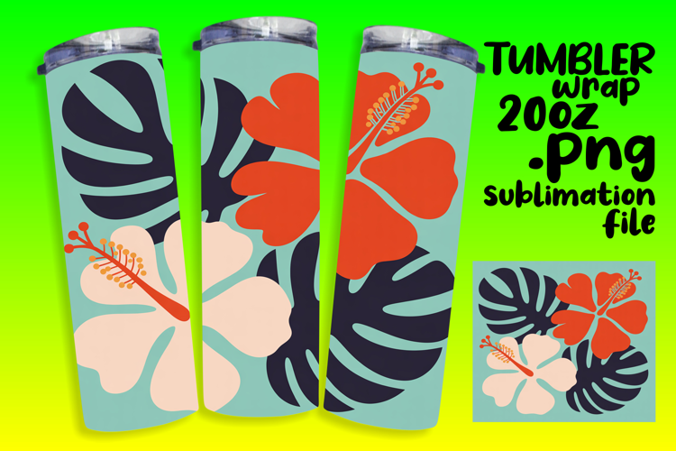 Craft Your Own 20oz Tumbler , Flowers