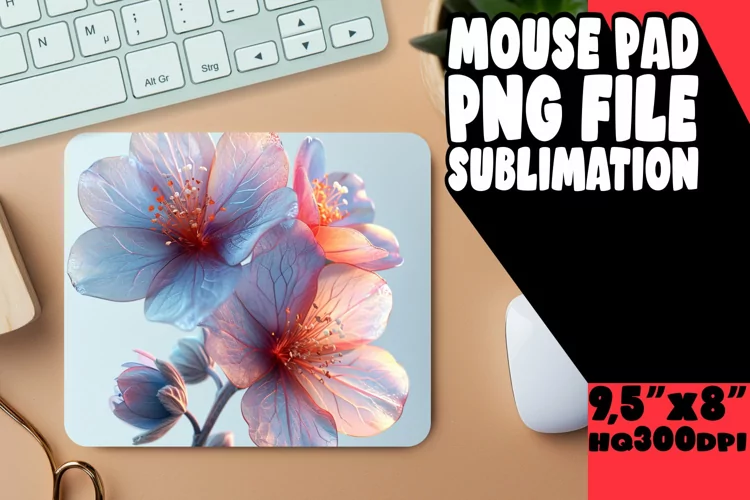 Chic Colorful Floral Design Pad: Sublimation Charm