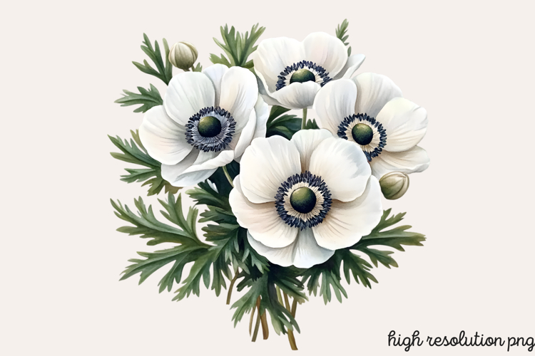 Watercolor Spring Flowers Clipart PNG