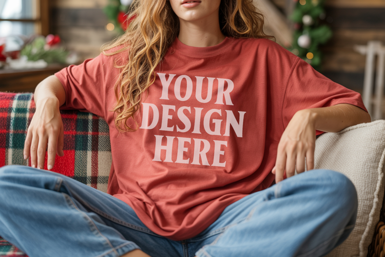 Chili Christmas Comfort Colors 1717 T-shirt Mockup