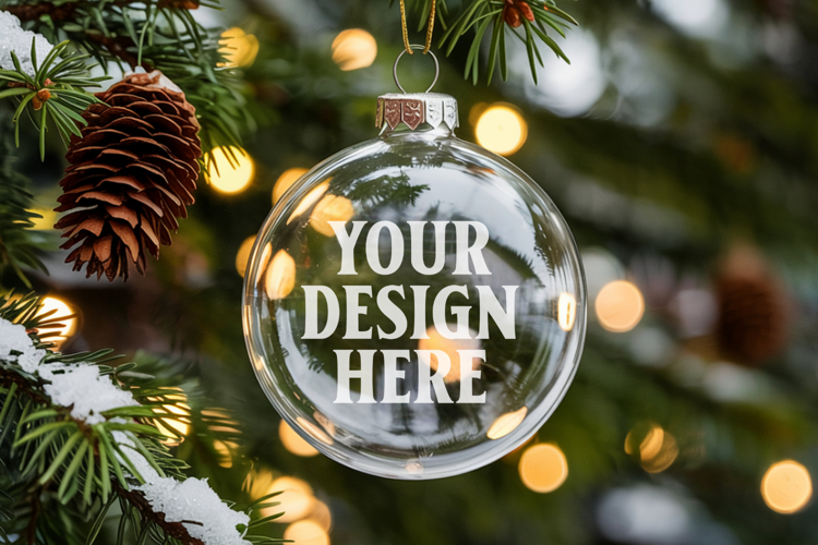 Acrylic Christmas Ornament Mockups , acrylic blank mockup