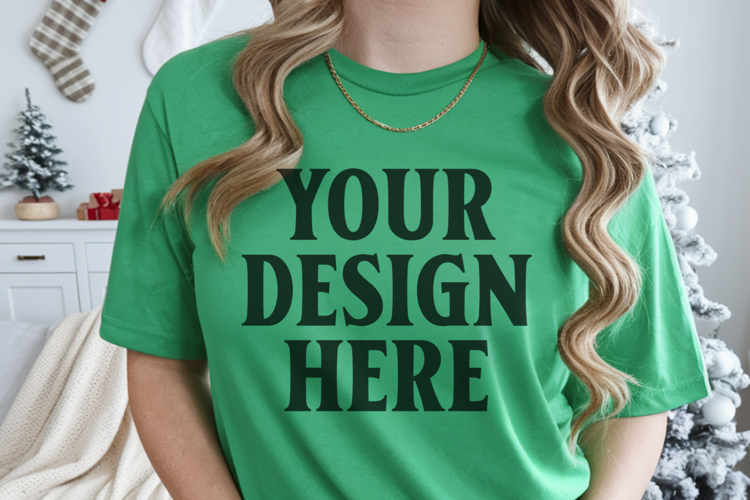 Island Green Christmas Comfort Colors 1717 Mockups, CC 1717