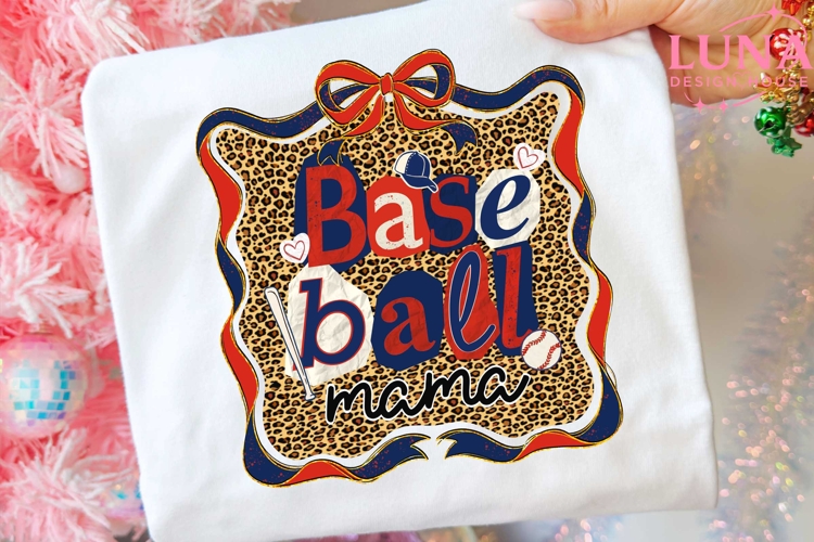 Baseball Mama PNG, Sports Mom Shirt Design, Baseball Bow