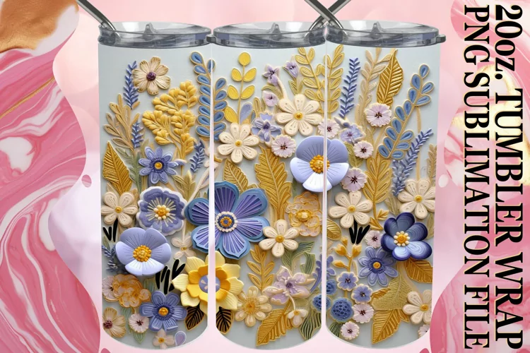 Embroidered Blossom Sublimation Art