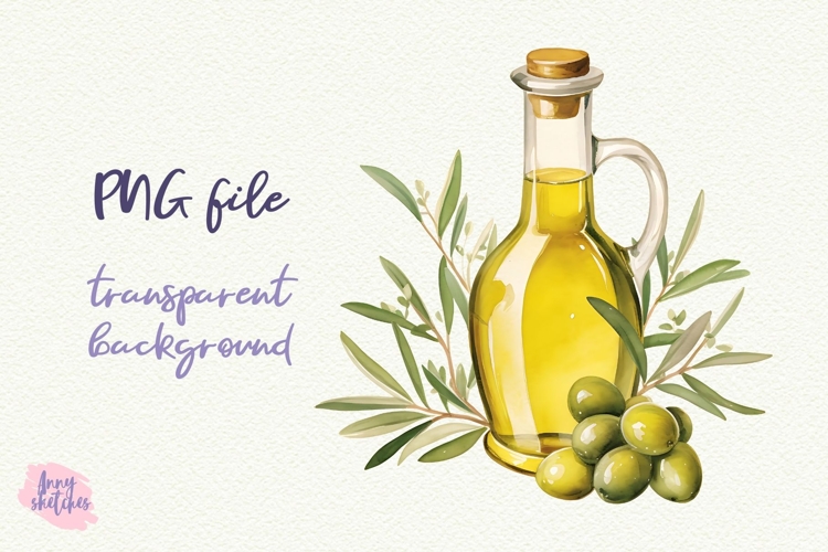 Olive Oil PNG Sublimation Fall Baking Clipart