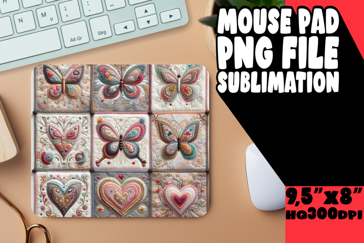 Radiant Mouse Pad Designs PNG, Patchwork