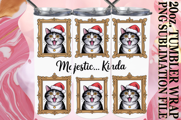 ENCHANTING DREAMS 20oz TUMBLER WRAP, Funny Cat