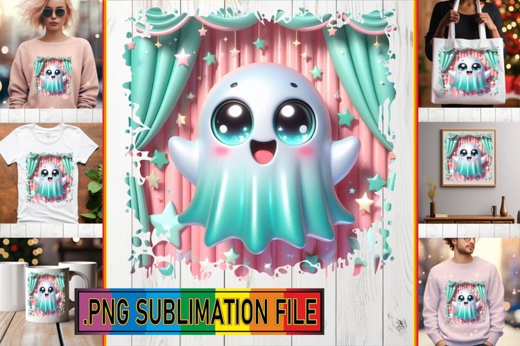 Joyful TSHIRT Sublimation Ideas, 3D Cute Ghost