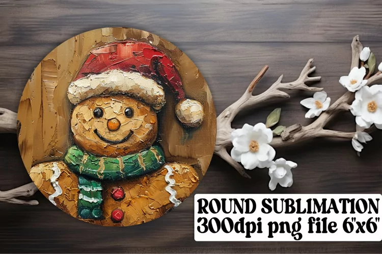 Radiant Car Coaster Circle Design, Gingerbread