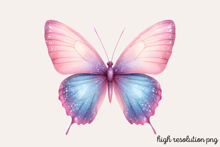 Pink Butterfly Clipart Image 6