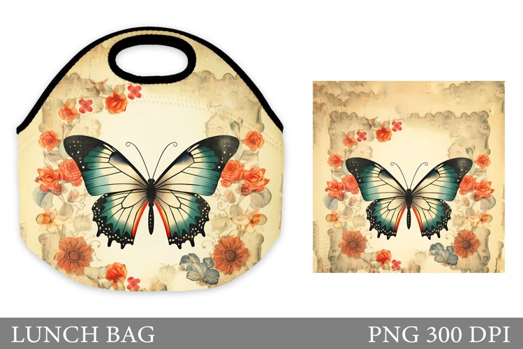 Butterfly Lunch Bag Design. Butterfly Lunch Bag Sublimation