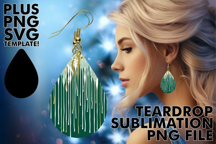 Abstract Color Burst: Teardrop Sublimation Delights