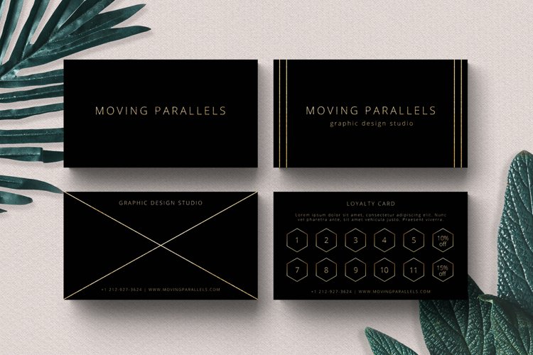 Black Gold Business & Loyalty Cards example image 1