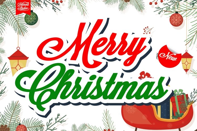 Merry Christmas - Sexy Bold Script Font example image 1