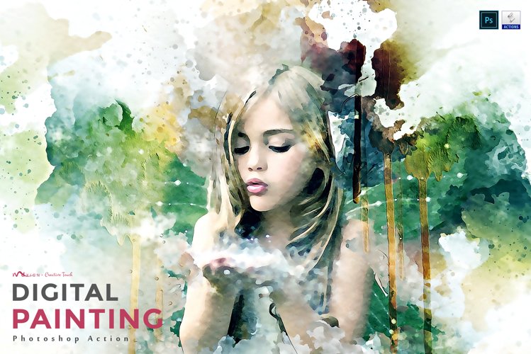 Digital Painting - Photoshop Action example image 1