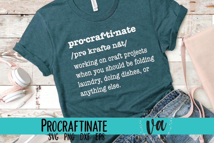 Procraftinate Definition SVG example image 1