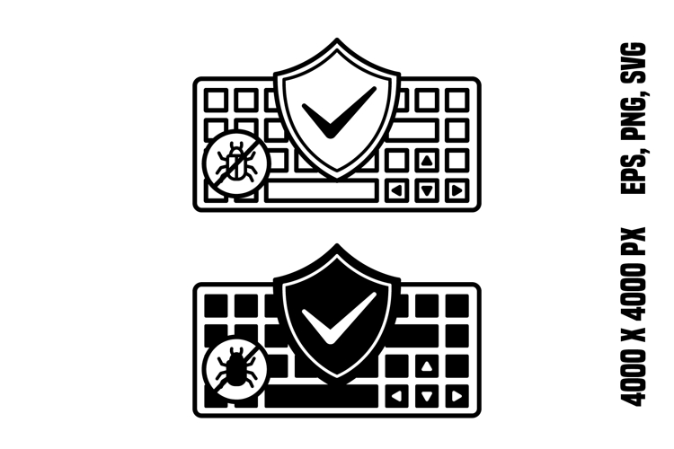 Keyboard Malware Protection Icons