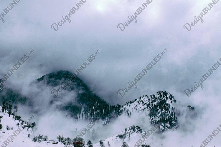 View of The Rocky Mountain With Snow in Malam Jabba Swat example image 1