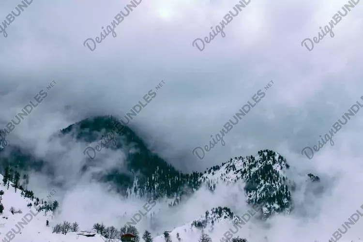 View of The Rocky Mountain With Snow in Malam Jabba Swat