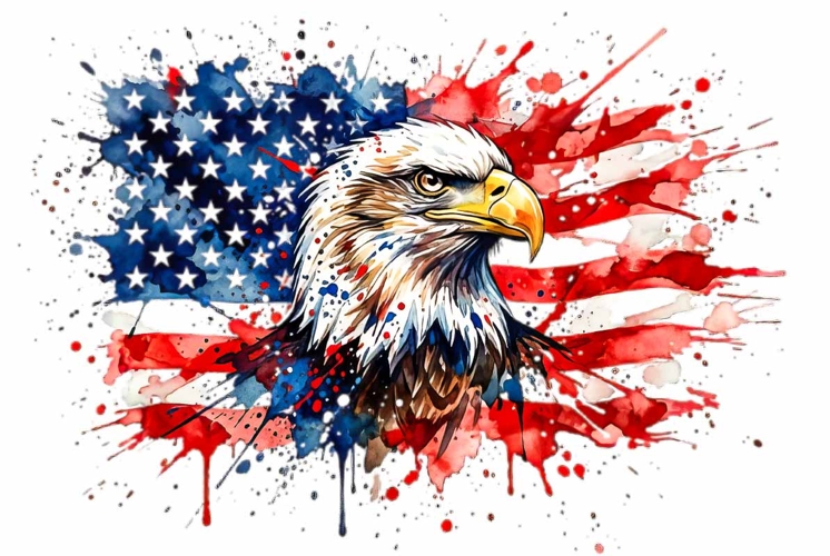 American Eagle Flag Patriotic 4th of July Png