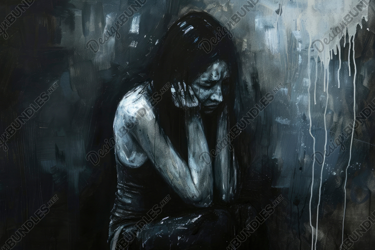 Sad Girl Clipart Image 8