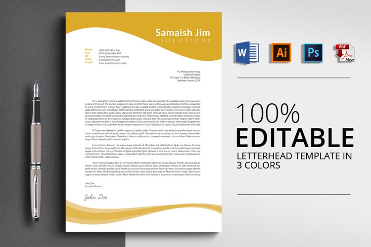 Creative Word Letterhead example image 1