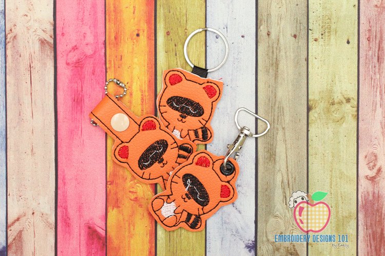 Civet Cat In The Hoop Keyfob example image 1