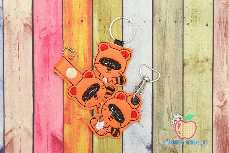 Civet Cat In The Hoop Keyfob