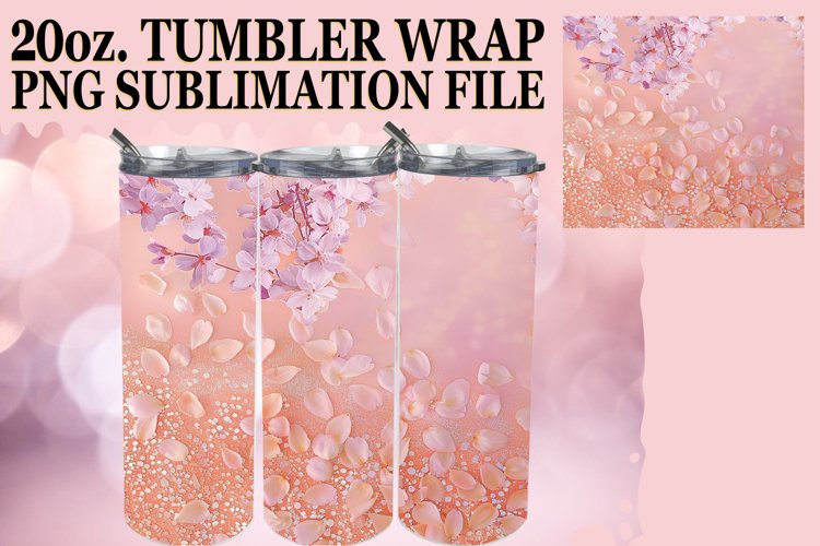 Glittery Flower Leopard Tumbler Design: Sublimation - 20oz