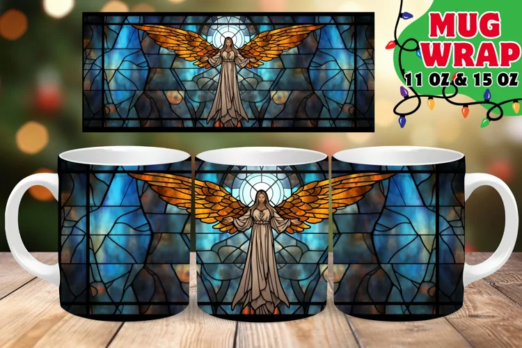 STAINED GLASS HOLIDAY DREAM 11OZ 15OZ MUG WRAP