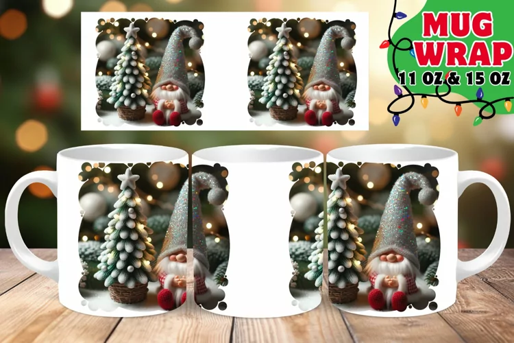 WINTER GNOME CHARM 11OZ 15OZ MUG WRAP