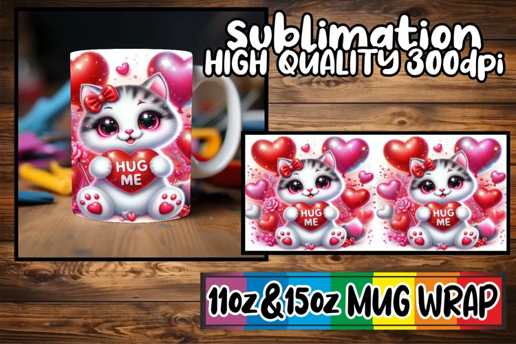 Perfect start sublimation 11oz 15oz mug wrap, Valentines