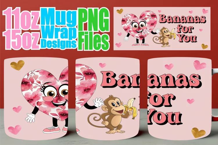 Beautiful day sublimation 11oz 15oz mug wrap, Valentines