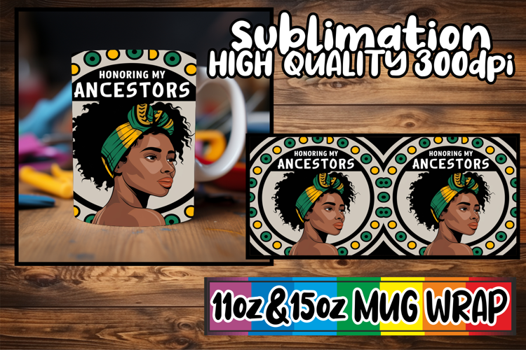 Radiant evenings sublimation print wrap, Black Woman