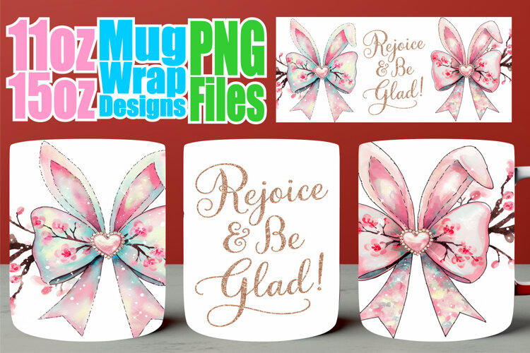 Refreshing days sublimation print wrap, Easter Bow example image 1