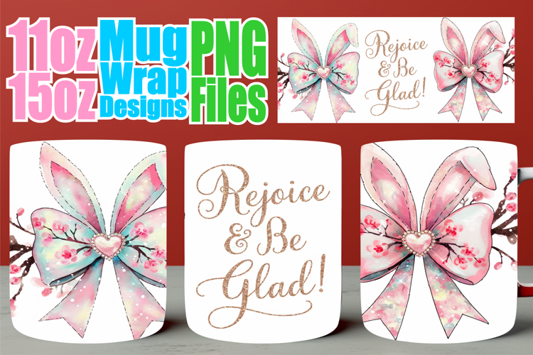 Refreshing days sublimation print wrap, Easter Bow