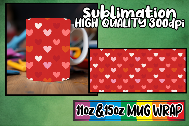 Inspiring sunsets 11oz 15oz sublimation wrap, Valentine's Pa