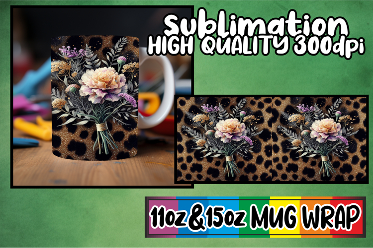 Cozy evenings 11oz 15oz sublimation wrap, Leopard Prints