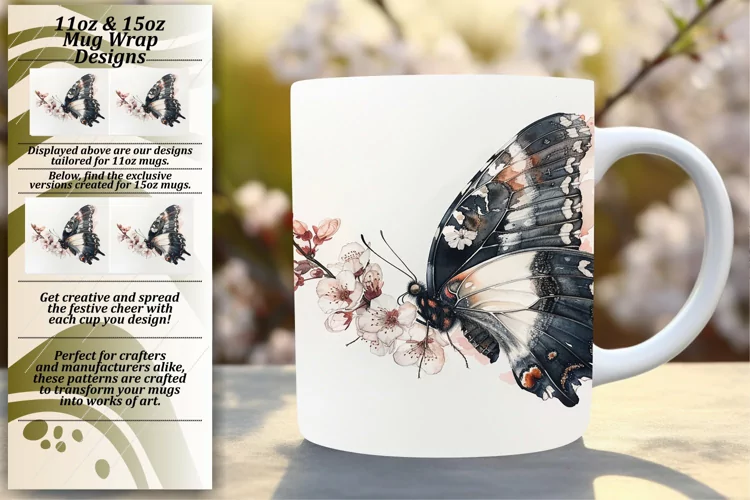Serene Spring Wings: Butterfly Mug Edition