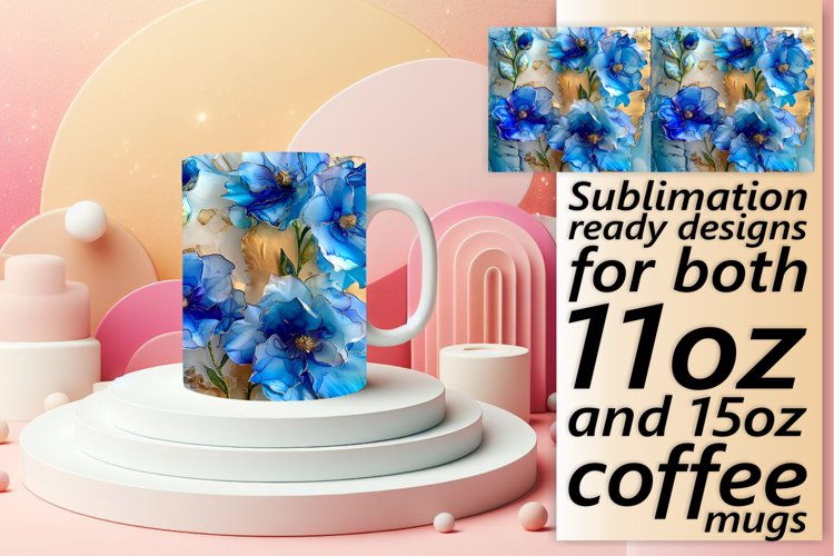 Lively Flower Fantasy Mug Wrap: Sublimation - 11oz/15oz example image 1