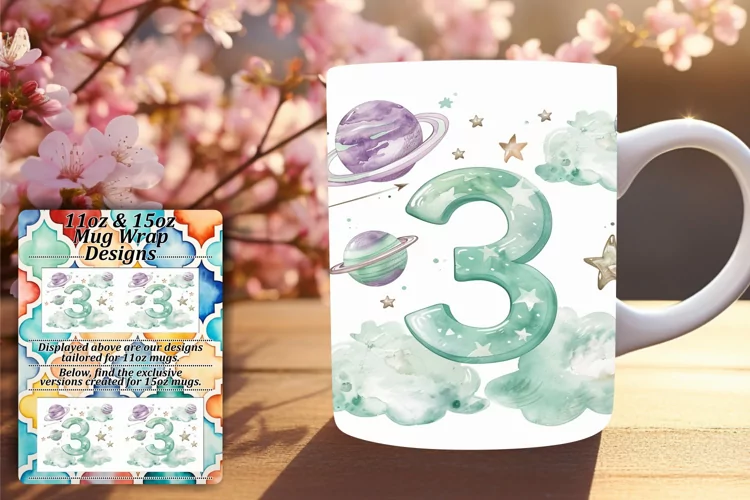 Watercolor Marvel: Sublimation Mug Wrap Art 11oz/15oz