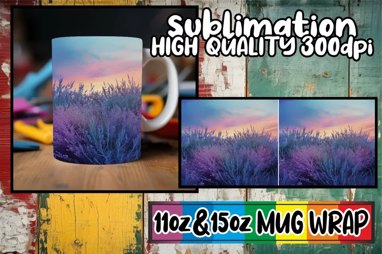 Blossoming Vintage Charm: Mug Wrap Sublimation