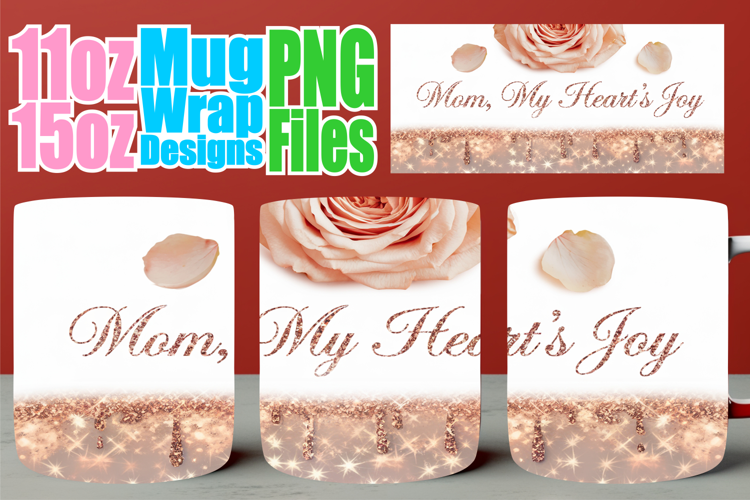 Lovely moments 11oz 15oz sublimation wrap, Mother's Day