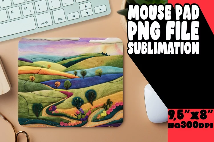 Brilliant 3D Summer Sublimation Mouse Pad