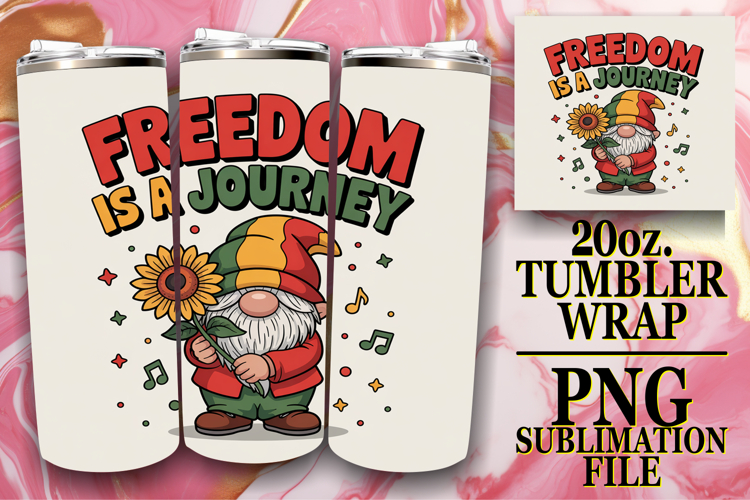 RADIANT SPIRITS 20oz TUMBLER WRAP, Juneteenth