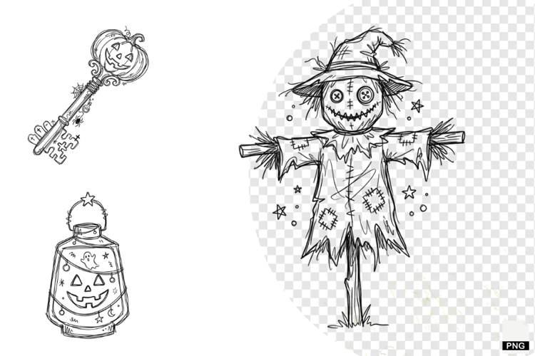 Doodle Halloween Clipart
