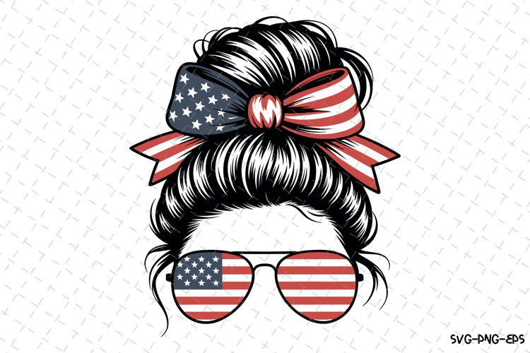Messy Bun Silhouette Image 3